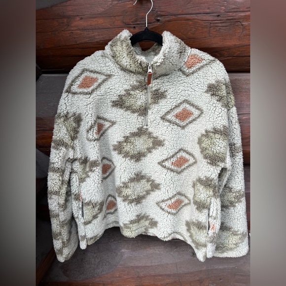 Thread & Supply Sweaters - Thread & Suppy Sherpa/ Fleece Half Zip Pullover